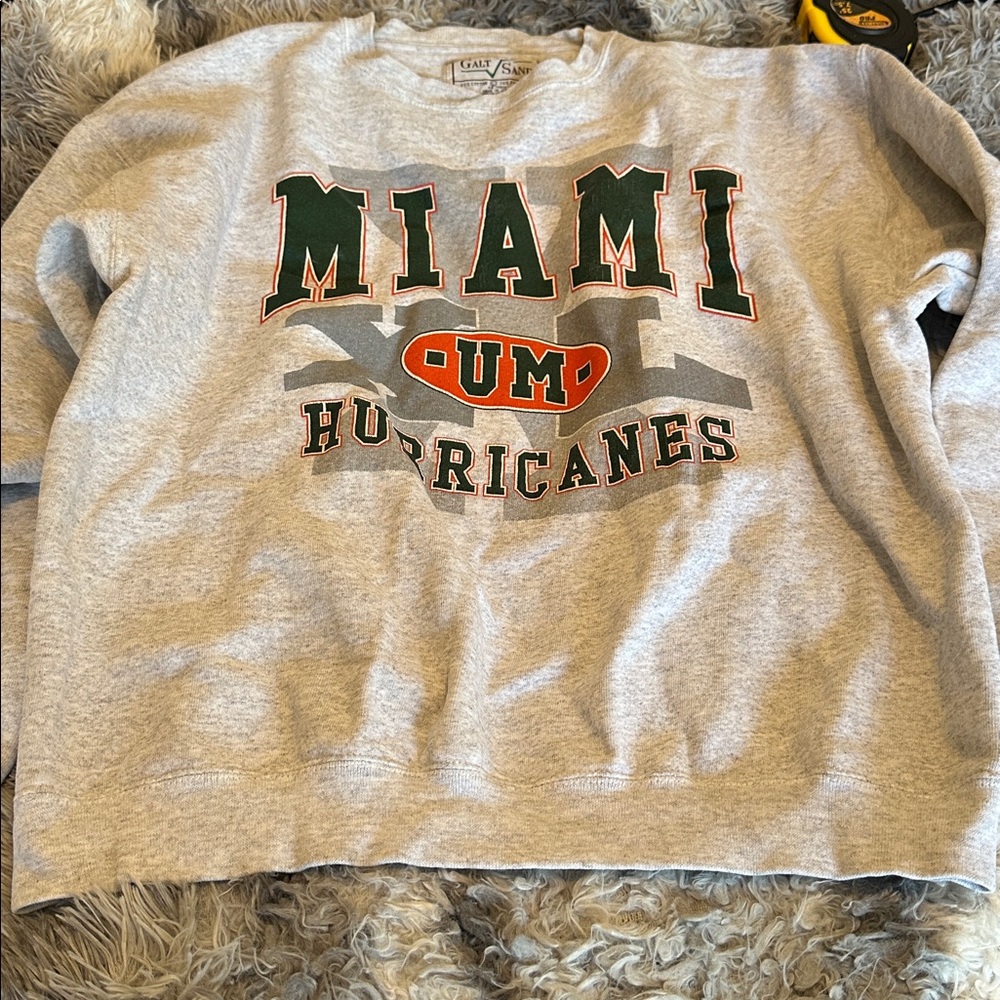 A—UNISEX Gildan Gray Miami Hurricanes Sweatshirt